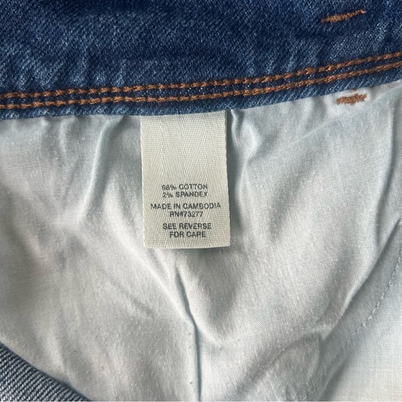 Mudd FLX Stretch High-Rise Shortie Blue Jean Shorts - Picture 7 of 8